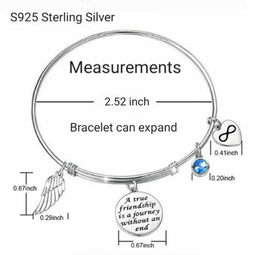 NEW Sterling True Friendship Charm Bracelet - Picture 3 of 8